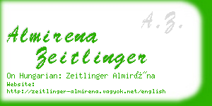 almirena zeitlinger business card